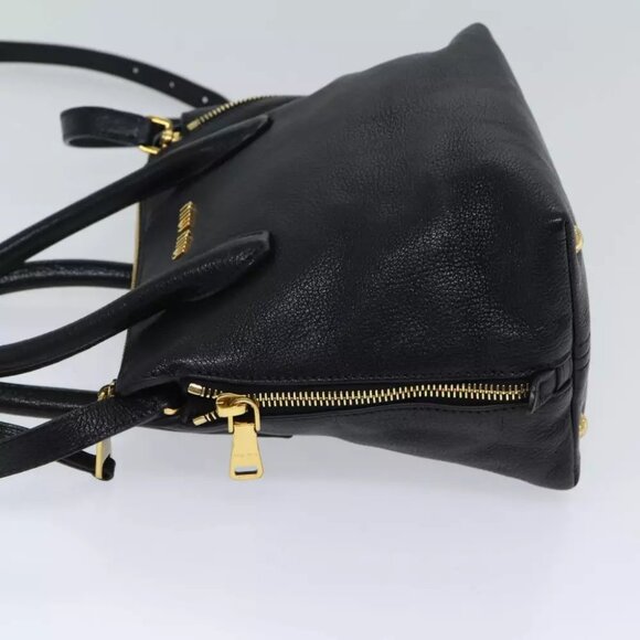 Miu Miu Hand Bag Leather 2way Black - Picture 4 of 11